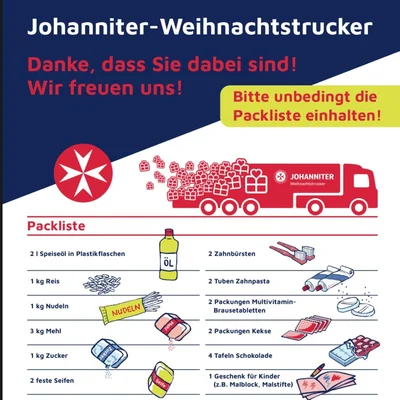 Weihnachtstrucker Päckchenabgabe